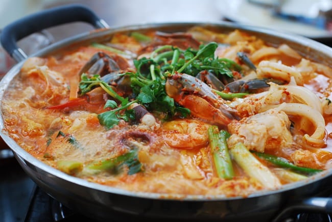 Haemul Jeongol (Spicy Seafood Hot Pot)